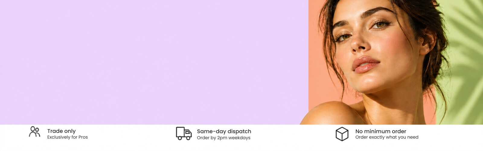 girls face with purple background